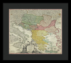 Old Map Of Europe 1720 - Framed Print