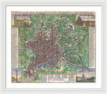 Load image into Gallery viewer, Old 1721 Map Of Rome - Framed Print