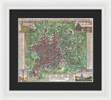 Load image into Gallery viewer, Old 1721 Map Of Rome - Framed Print