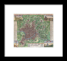 Load image into Gallery viewer, Old 1721 Map Of Rome - Framed Print