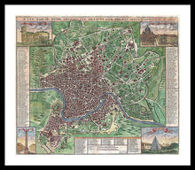 Load image into Gallery viewer, Old 1721 Map Of Rome - Framed Print