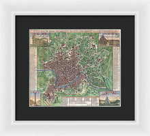 Load image into Gallery viewer, Old 1721 Map Of Rome - Framed Print