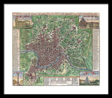 Load image into Gallery viewer, Old 1721 Map Of Rome - Framed Print