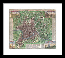 Load image into Gallery viewer, Old 1721 Map Of Rome - Framed Print