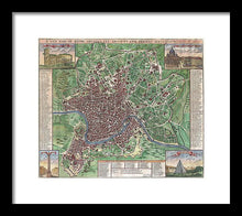 Load image into Gallery viewer, Old 1721 Map Of Rome - Framed Print