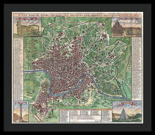 Load image into Gallery viewer, Old 1721 Map Of Rome - Framed Print