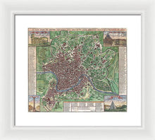 Load image into Gallery viewer, Old 1721 Map Of Rome - Framed Print