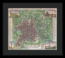 Load image into Gallery viewer, Old 1721 Map Of Rome - Framed Print