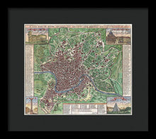 Load image into Gallery viewer, Old 1721 Map Of Rome - Framed Print