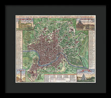 Load image into Gallery viewer, Old 1721 Map Of Rome - Framed Print