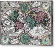 Load image into Gallery viewer, Old 1744 Map Of The World - Canvas Print