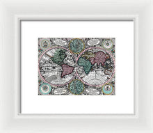 Load image into Gallery viewer, Old 1744 Map Of The World - Framed Print