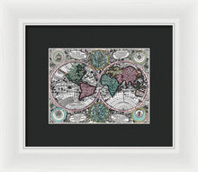 Load image into Gallery viewer, Old 1744 Map Of The World - Framed Print