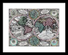 Load image into Gallery viewer, Old 1744 Map Of The World - Framed Print