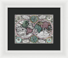 Load image into Gallery viewer, Old 1744 Map Of The World - Framed Print