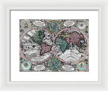 Load image into Gallery viewer, Old 1744 Map Of The World - Framed Print