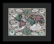 Load image into Gallery viewer, Old 1744 Map Of The World - Framed Print