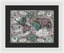 Load image into Gallery viewer, Old 1744 Map Of The World - Framed Print