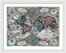 Load image into Gallery viewer, Old 1744 Map Of The World - Framed Print