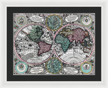 Load image into Gallery viewer, Old 1744 Map Of The World - Framed Print