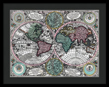 Load image into Gallery viewer, Old 1744 Map Of The World - Framed Print