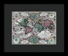 Load image into Gallery viewer, Old 1744 Map Of The World - Framed Print