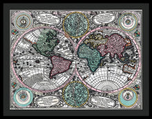 Load image into Gallery viewer, Old 1744 Map Of The World - Framed Print