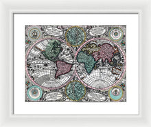 Load image into Gallery viewer, Old 1744 Map Of The World - Framed Print