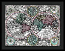 Load image into Gallery viewer, Old 1744 Map Of The World - Framed Print