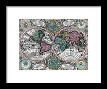 Load image into Gallery viewer, Old 1744 Map Of The World - Framed Print