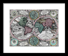 Load image into Gallery viewer, Old 1744 Map Of The World - Framed Print