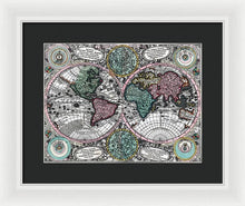 Load image into Gallery viewer, Old 1744 Map Of The World - Framed Print