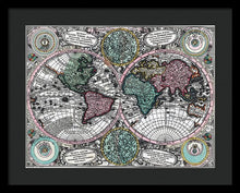 Load image into Gallery viewer, Old 1744 Map Of The World - Framed Print