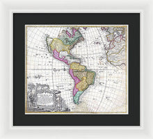 Load image into Gallery viewer, Old Map Of The Americas 1746 - Framed Print