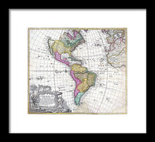 Load image into Gallery viewer, Old Map Of The Americas 1746 - Framed Print