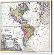 Load image into Gallery viewer, 1746 Map Of The Americas - Acrylic Print