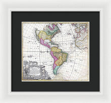 Load image into Gallery viewer, Old Map Of The Americas 1746 - Framed Print