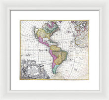 Load image into Gallery viewer, Old Map Of The Americas 1746 - Framed Print