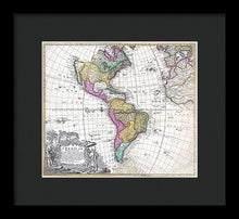 Load image into Gallery viewer, Old Map Of The Americas 1746 - Framed Print