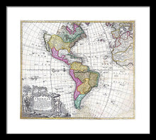 Load image into Gallery viewer, Old Map Of The Americas 1746 - Framed Print