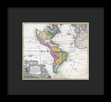 Load image into Gallery viewer, Old Map Of The Americas 1746 - Framed Print