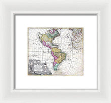 Load image into Gallery viewer, Old Map Of The Americas 1746 - Framed Print