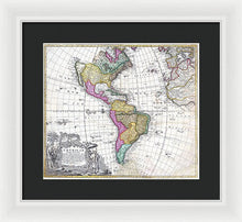 Load image into Gallery viewer, Old Map Of The Americas 1746 - Framed Print