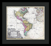 Load image into Gallery viewer, Old Map Of The Americas 1746 - Framed Print