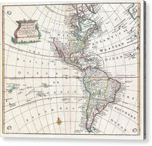 Load image into Gallery viewer, Old Map Of The Americas 1747 - Acrylic Print