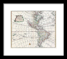 Load image into Gallery viewer, Old Map Of The Americas 1747 - Framed Print