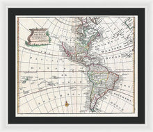 Load image into Gallery viewer, Old Map Of The Americas 1747 - Framed Print