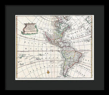 Load image into Gallery viewer, Old Map Of The Americas 1747 - Framed Print