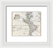 Load image into Gallery viewer, Old Map Of The Americas 1747 - Framed Print