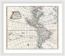 Load image into Gallery viewer, Old Map Of The Americas 1747 - Framed Print